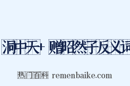 洞中天+赠昭然子反义词是什么意思的图片